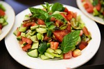 nar ekşili salata, domates, salatalık