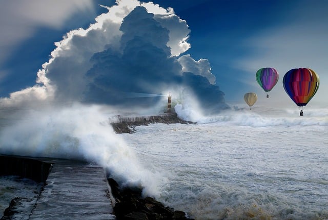 Free wall surf ocean illustration