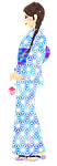 women, yukata, band