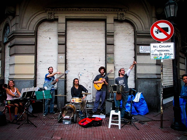Musiker, Buenos Aires, Straße