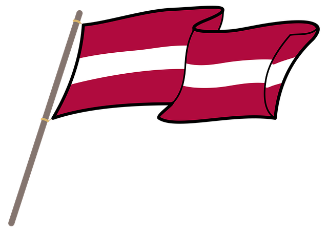 Free latvia flag graphics illustration