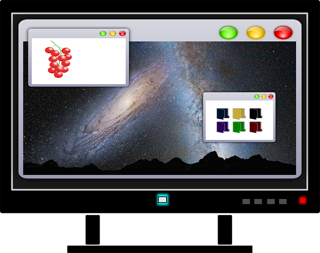 Free monitor screen display illustration
