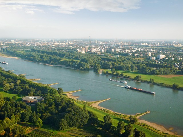 Luftfoto, Düsseldorf, Forsendelse