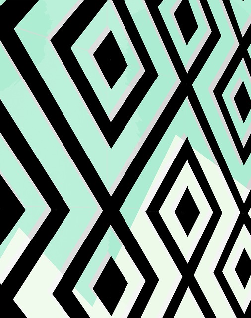 Free green chevron op art illustration