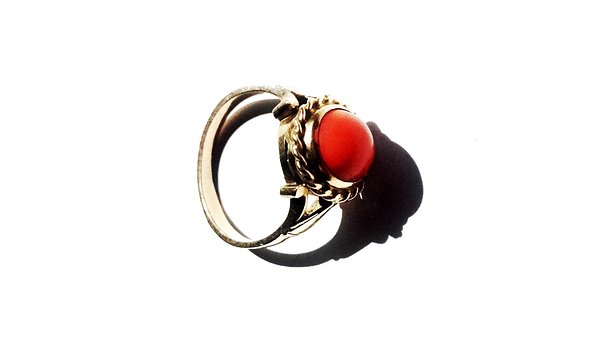 Ring, Coral, Blackjack, Jewelry, Gold
