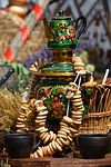 samovar, tableful, food