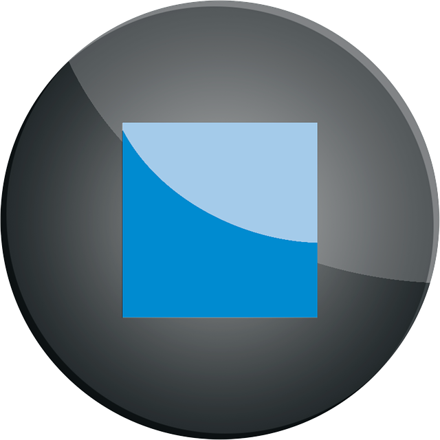 Free button stop blue illustration