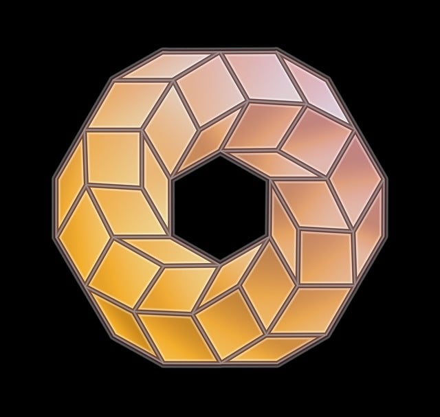 Free ring möbius shape illustration