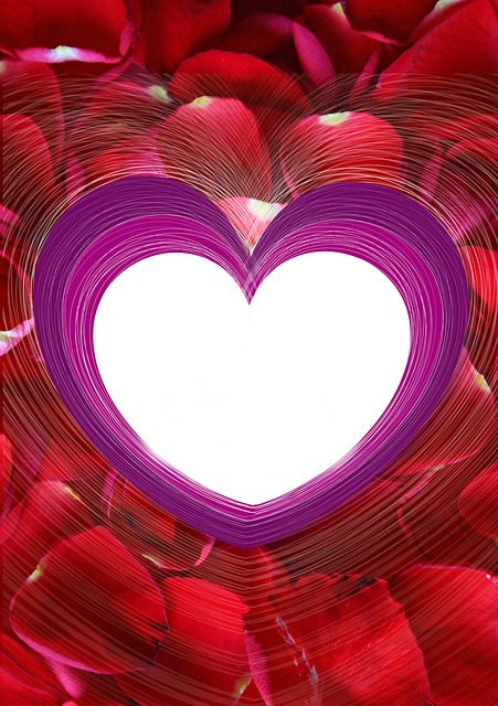 Free Rose Petals Heart illustration and picture
