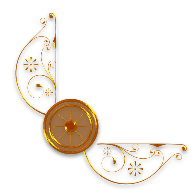 Free gold corner circles illustration