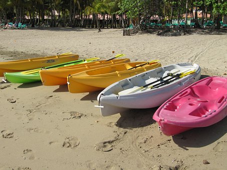 Kano, Hav, Strand, Ferie, Kajak