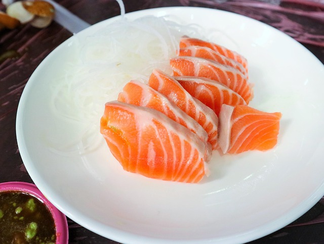 sashimi, salmon, japanese food, asian food, nature, fish