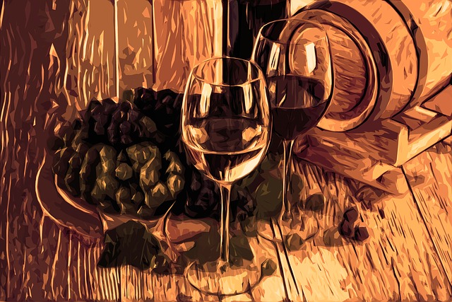 Free still life wine wineglass illustration