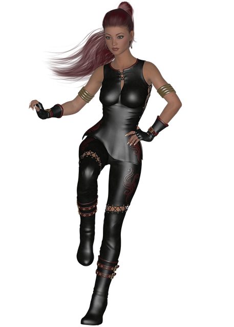 Mulher, Guerreiro, Combate, Png, 3D