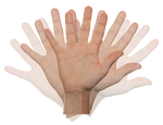 hand, wave, motion