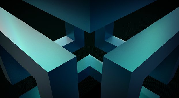 Cube, Geometry, Construction, Model