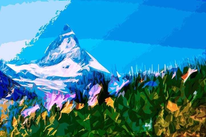 что горные вершины картинка рисунок мусульманских