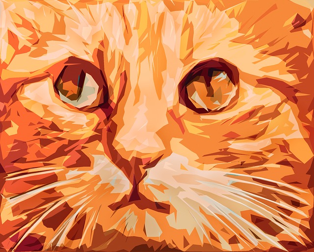 Free kitten ginger pet illustration