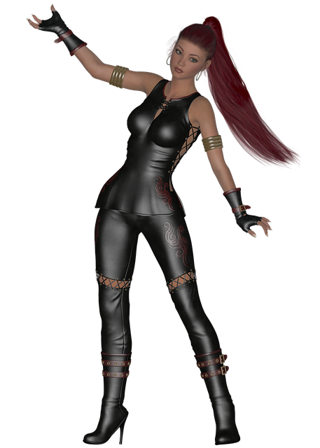 Mulher, Guerreiro, Combate, Muito, Png