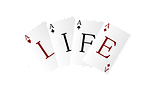live, play, playing card