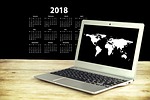laptop, agenda, screen