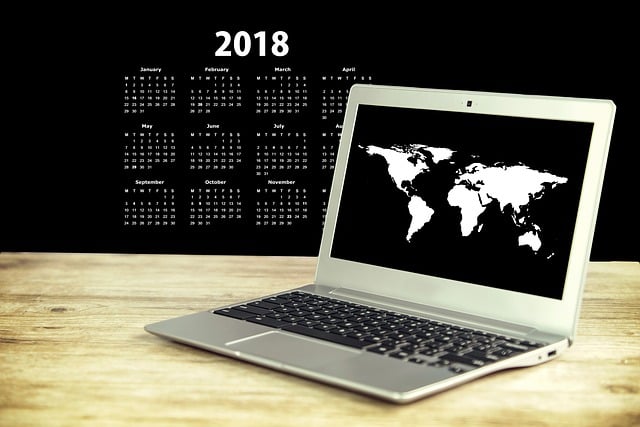 Free laptop agenda screen illustration