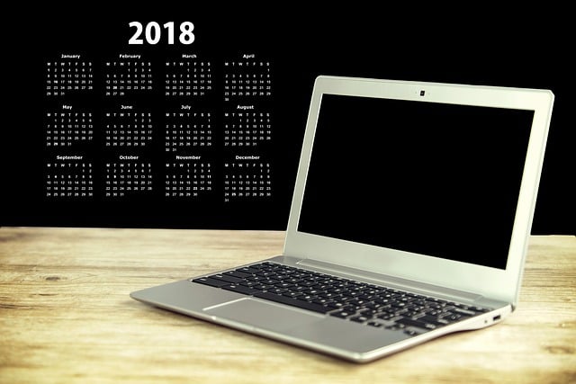 Free laptop agenda screen illustration