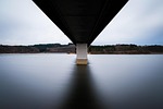 bridge, reservoir, water