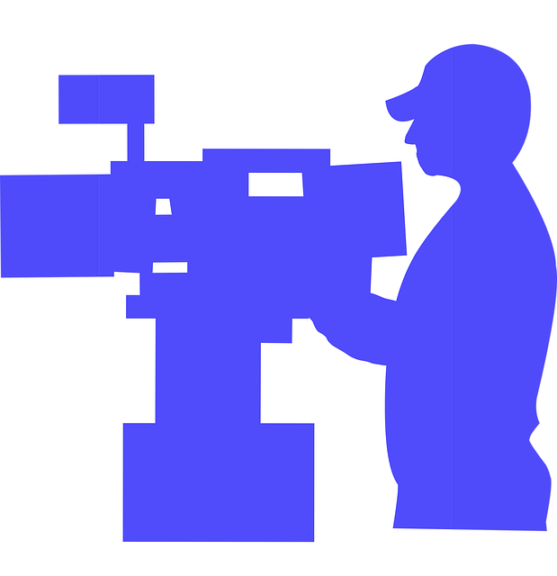 Free camera man silhouette vector