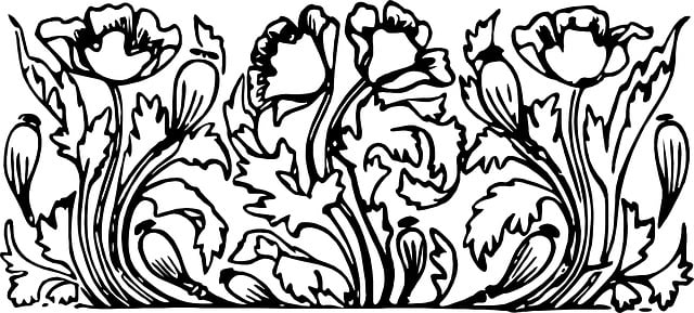 Free decoration flower vase illustration