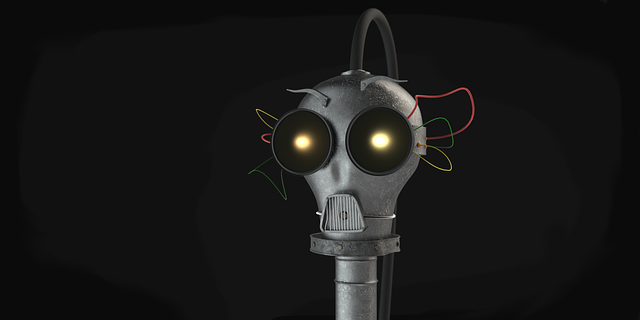 Free robot crazy steampunk illustration