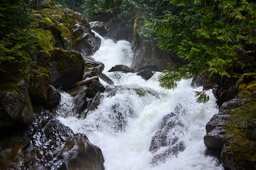 Wasserfall, Stromschnellen, Fluss
