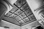 summer-house, inlaid ceiling, pillar