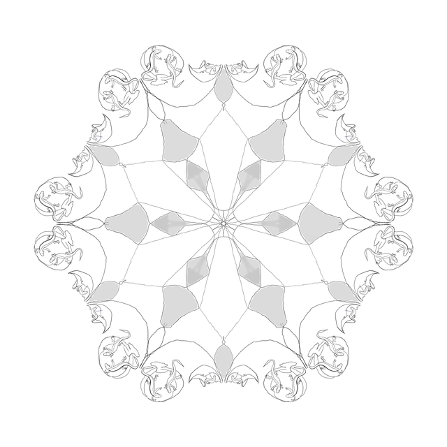 Free mandala lizard eggs illustration