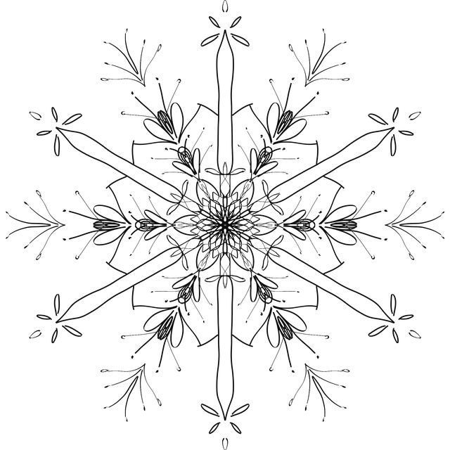 Free mandala sword blade battle illustration