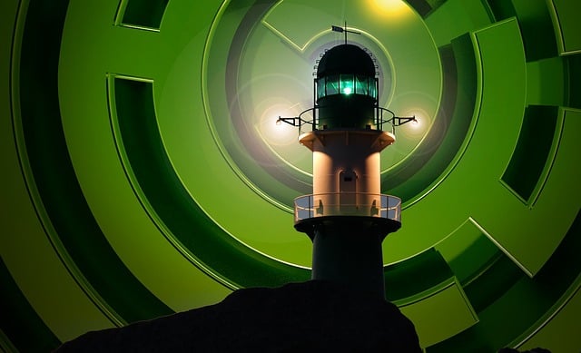 Free lighthouse beacon spiral illustration