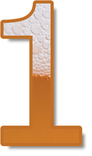 Free beer number foam illustration