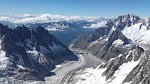 mer de glace, glacier, aiguille verte