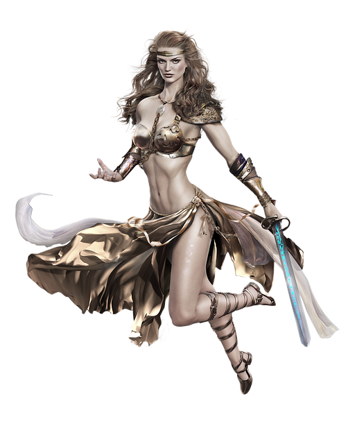 Free warrior sword beautiful illustration