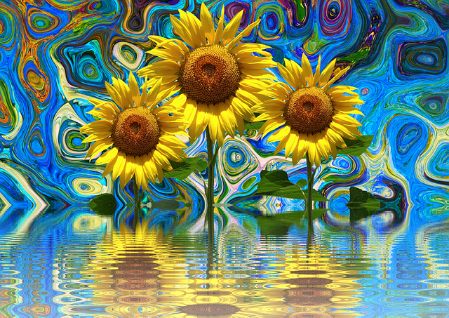 Download free HD stock image of Sunflower Sun Free sunflower sun summer illustration