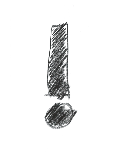 Free exclamation mark response hatching illustration