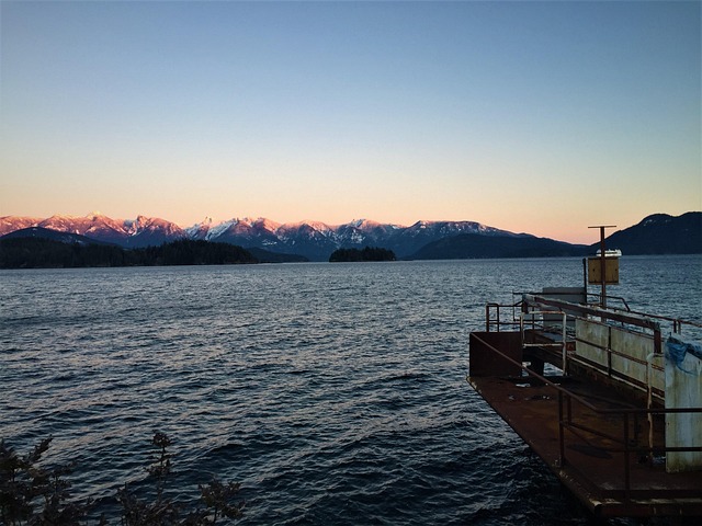 Free Mountain Sunset Rusty Dock photo and picture
