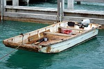 old grunge boat, boat, moored