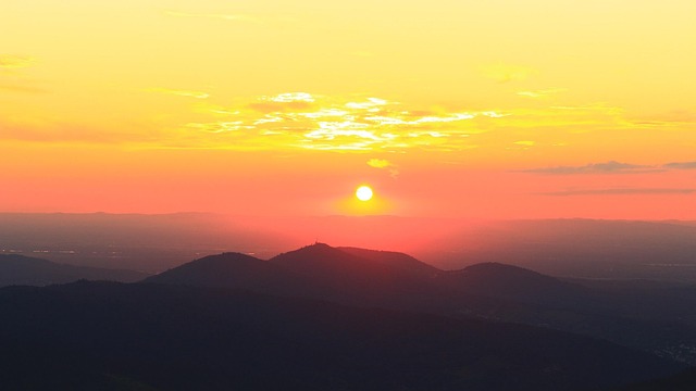 Zonsondergang, Zwarte Woud, Landschap