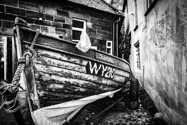 Schwarz Und Weiß, Boot, Angeln, Wasser