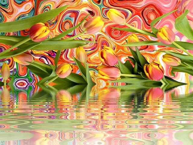 Free tulips nature garden illustration