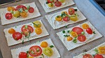 starter, puff pastry, tomatoes