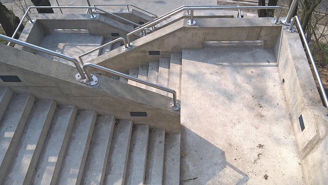 Escadas, Concreto, Corrimão