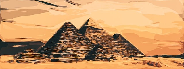 Free pyramids egypt giza illustration