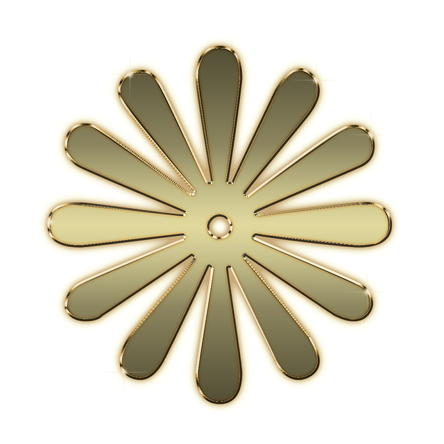 Free ornament golden metallized illustration